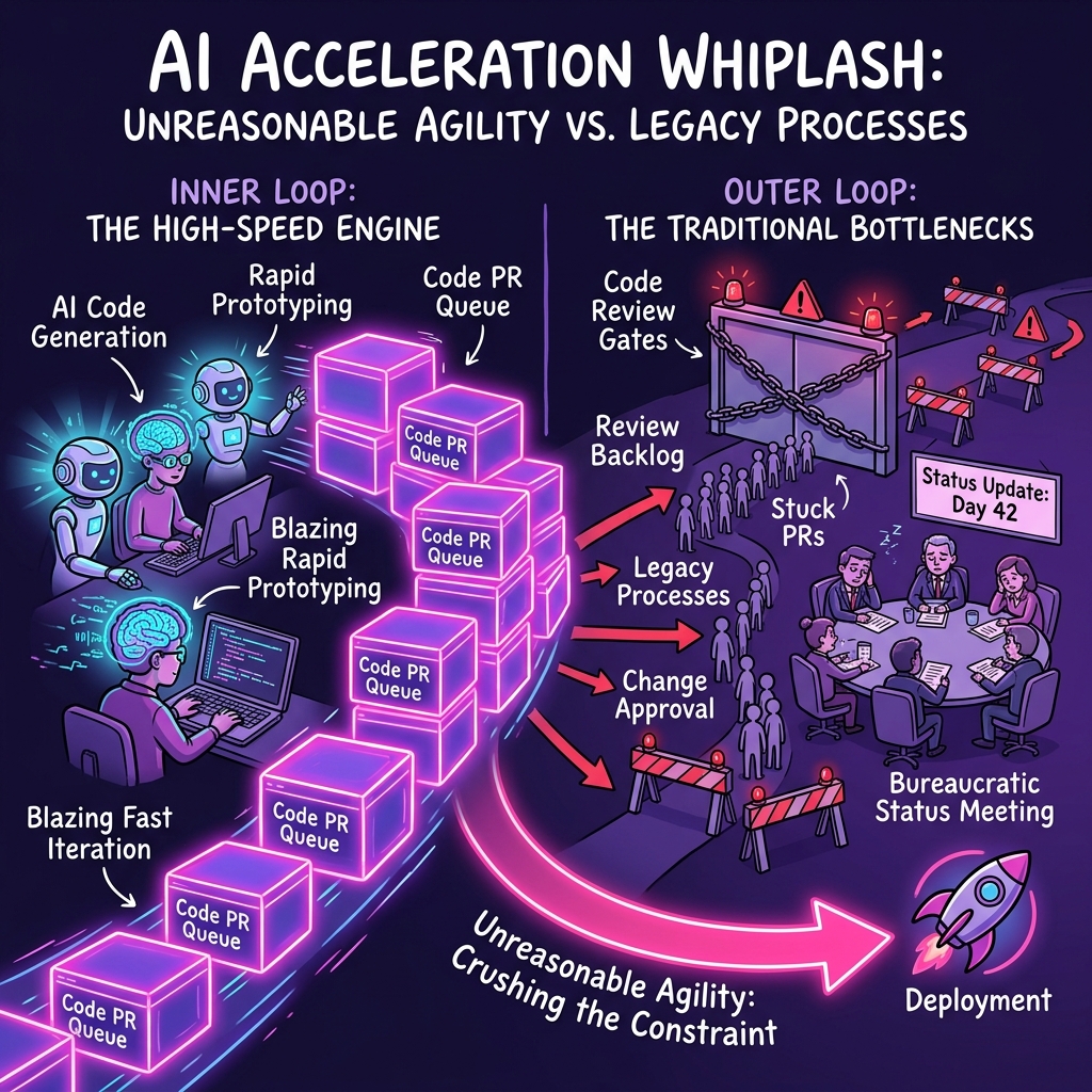 AI Acceleration Whiplash: Inner Loop Speed vs. Outer Loop Legacy Bottlenecks